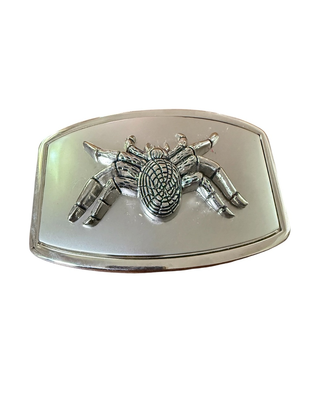Vintage Silver Tone Spider Emblem Men's Women’s Belt Buckle